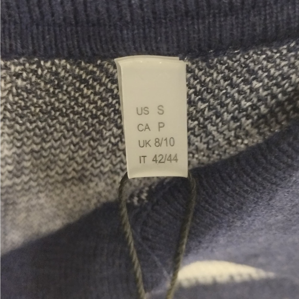 Ellie tahari Navy and White Chevron Men's size S brand new w tags - Picture 7 of 8
